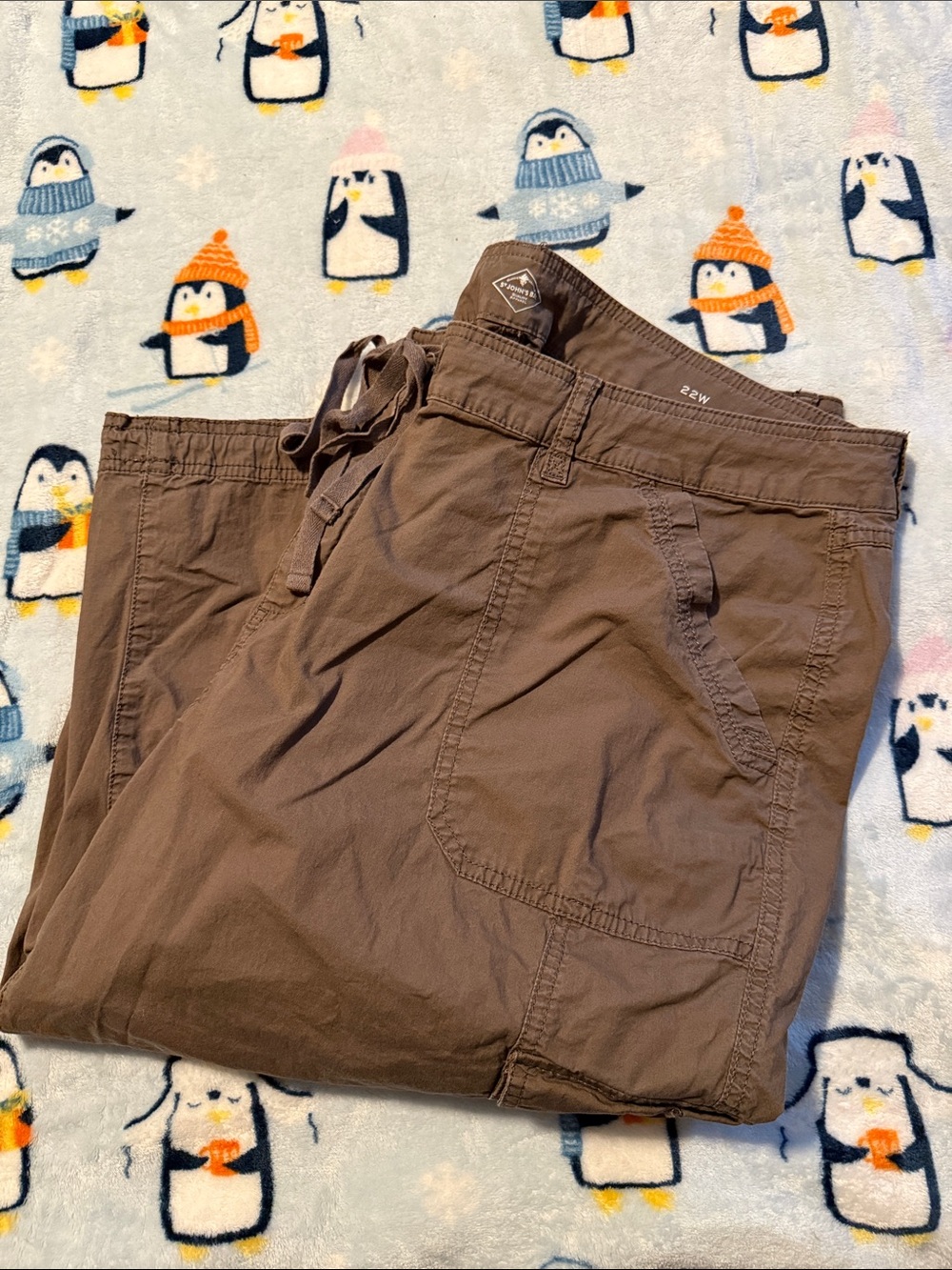 St. John's Bay Brown Cargo Drawstring Pants